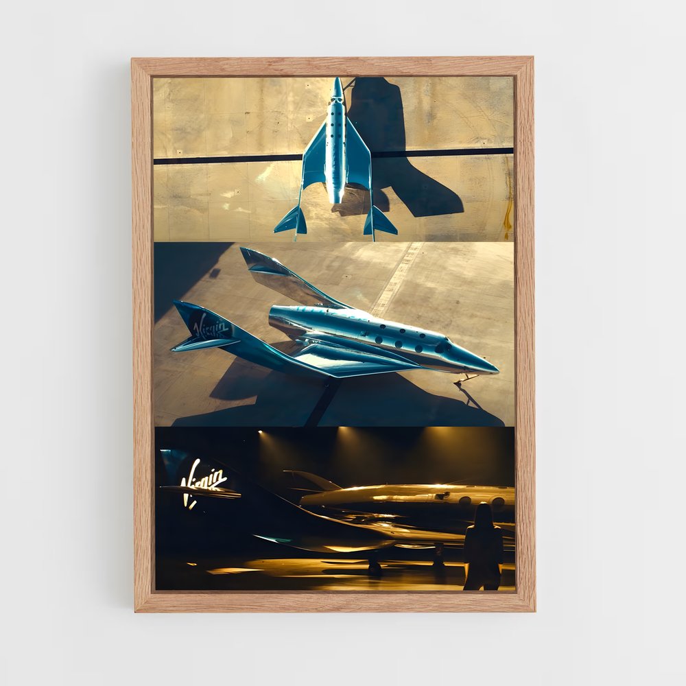 Poster Éblouissant de Virgin Galactic – affiche Missions spatiales (vue 4)